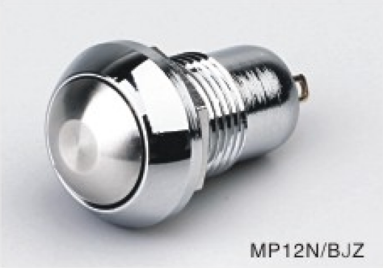12mm 金属银色按钮开关MP12N/BJZ